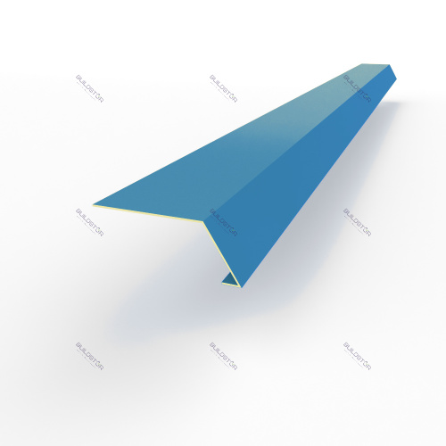 Карнизная планка RAL 5012 оцинкованная c порошковым покрытием 0,45мм Карнизная планка RAL 5012 оцинкованная c порошковым покрытием 0,45мм