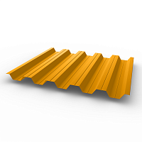 Профнастил НС35 - 0,65 - RAL 1033 оцинкованный, с полимерным покрытием (Полиэстер)