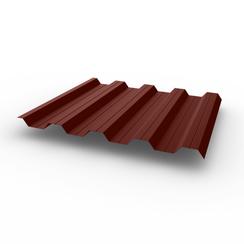 Профнастил НС44 (RAL 3009) 0,65х1047мм оцинкованный, с полимерным покрытием (Полиэстер)