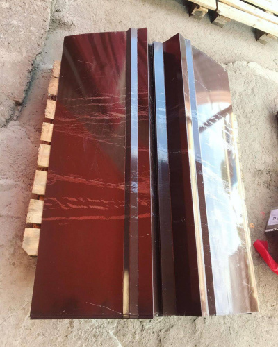 Планка ветровая двойная завальцовка оцинкованная с порошковым покрытием 0,45мм RAL 6005 фото 5