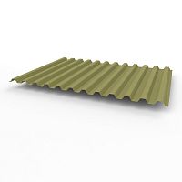 Профнастил оцинкованный с полимерным покрытием полиэстер С21 buildstor 0,5х1051мм RAL 1020 Оливково-жёлтый
