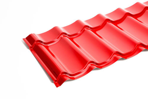Металлочерепица Монтеррей классик оцинкованная с полимерным покрытием 0.45x1180мм  RAL 3011 фото 4