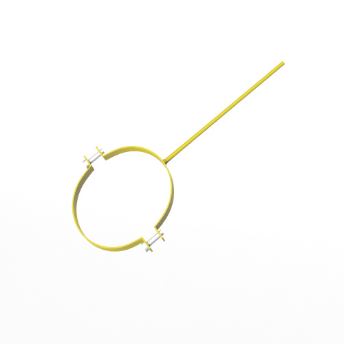 Крепление водосточный трубы сварное оцинкованное порошок ф120х10х250мм RAL 1018