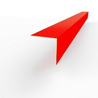 Планка угла внешнего RAL 3026 оцинкованная c порошковым покрытием 0,45мм