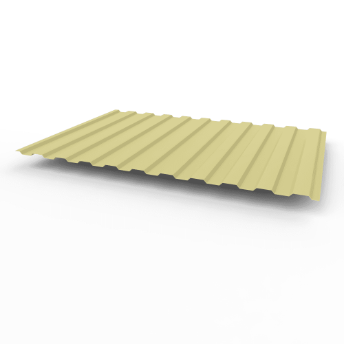 Профнастил оцинкованный с полимерным покрытием полиэстер С8 buildstor 0,6х1180мм RAL 1000 Зелёно-бежевый