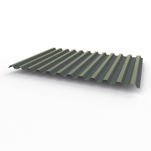 Профнастил оцинкованный с полимерным покрытием полиэстер С21 buildstor 0,55х1051мм RAL 7012 Базальтово-серый