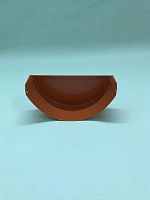 Заглушка желоба водосточного оцинкованная порошок ф120мм RAL 8004