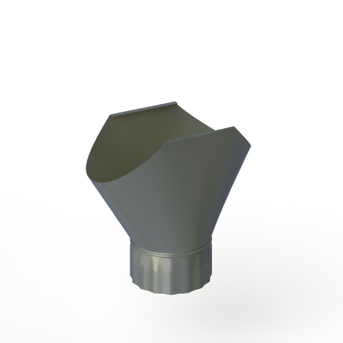 Воронка желоба оцинкованная накладная порошок ф120мм RAL 7005