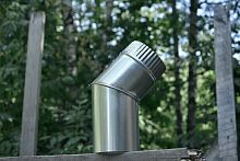 Колено сливное оцинкованное (отмёт) ф125мм