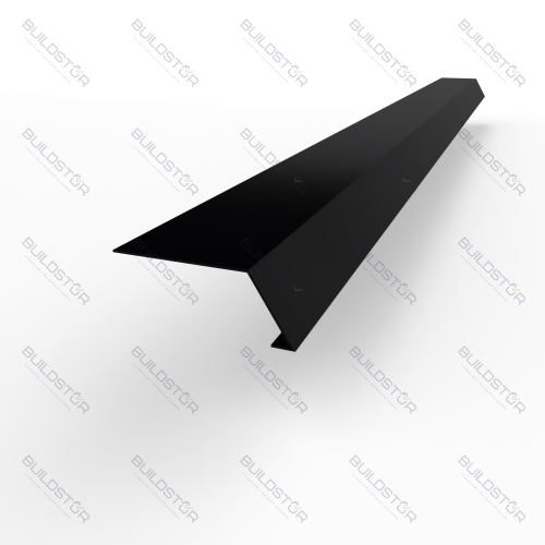 Карнизная планка RAL 9005 оцинкованная c порошковым покрытием 0,45мм