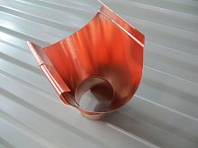 Воронка водосточного желоба медная накладная ф120мм