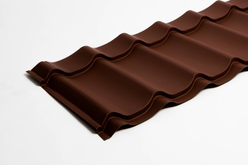 Металлочерепица Монтеррей классик оцинкованная с полимерным покрытием 0.45x1180мм  RAL 8017 фото 3