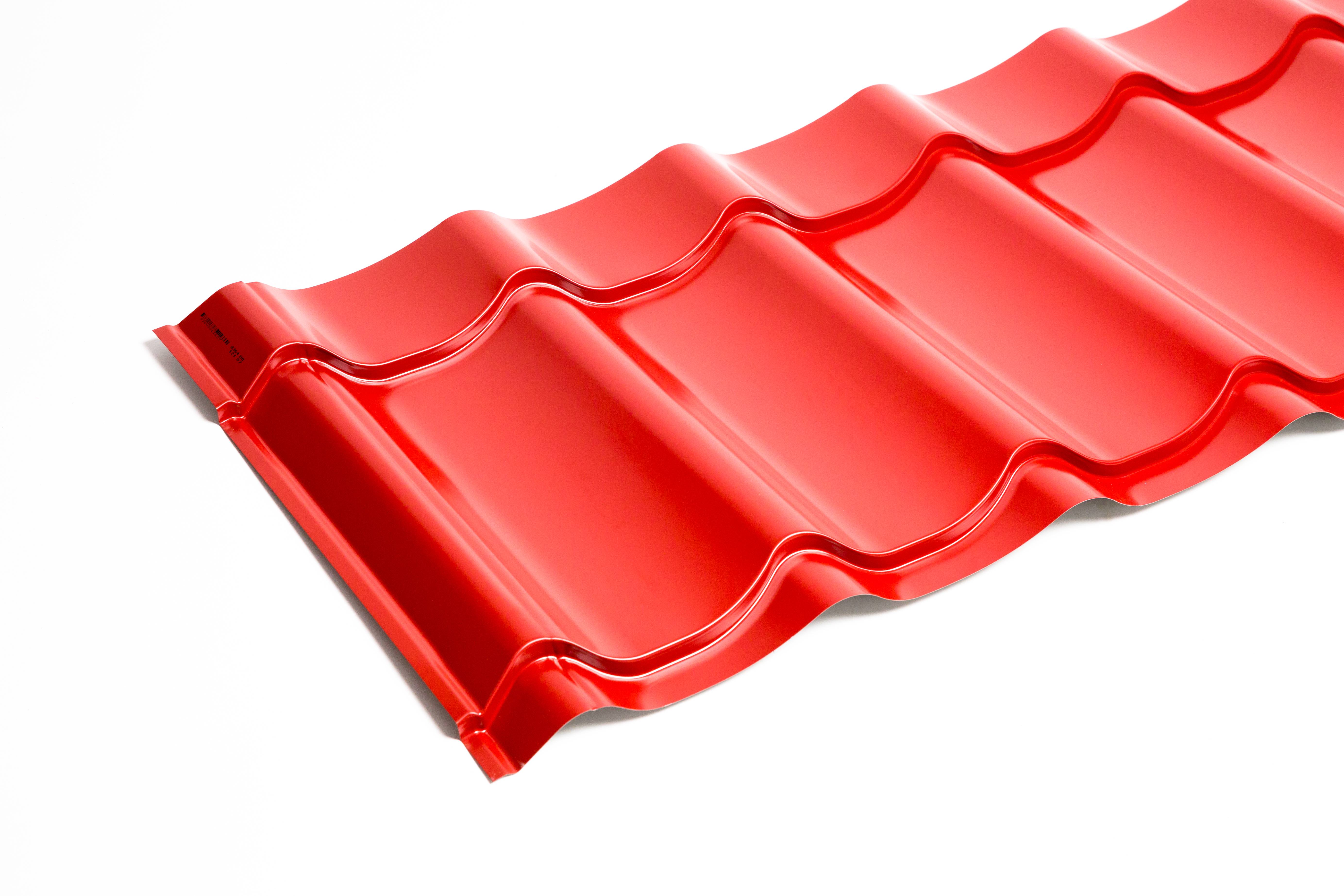 Металлочерепица Монтеррей классик оцинкованная с полимерным покрытием 0.5x1180мм  RAL 3005 фото 5