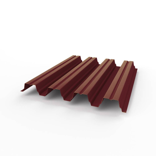 Профнастил оцинкованный с полимерным покрытием полиэстер Н75 buildstor 0,7х800мм RAL 3005 Винно-красный