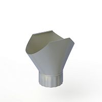 Воронка желоба оцинкованная накладная порошок ф120мм RAL 7040