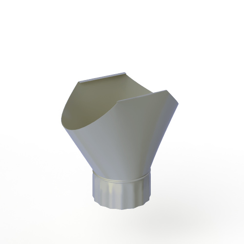 Воронка желоба оцинкованная накладная порошок ф120мм RAL 7040