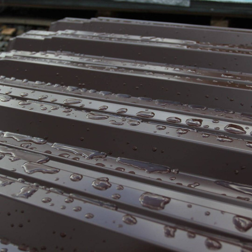 Профнастил оцинкованный с полимерным покрытием полиэстер НС35 buildstor 0,45х1060мм RAL 8004 Медно-коричневый фото 2