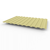Профнастил оцинкованный с полимерным покрытием полиэстер С8 buildstor 0,5х1180мм RAL 1000 Зелёно-бежевый