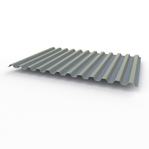 Профнастил оцинкованный с полимерным покрытием полиэстер С21 buildstor 0,45х1051мм RAL 7000 Серая белка