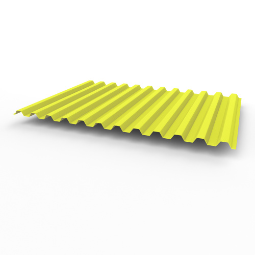 Профнастил оцинкованный с полимерным покрытием полиэстер С21 buildstor 0,35х1051мм RAL 1016 Жёлтая сера Профнастил оцинкованный с полимерным покрытием полиэстер С21 buildstor 0,35х1051мм RAL 1016 Жёлтая сера