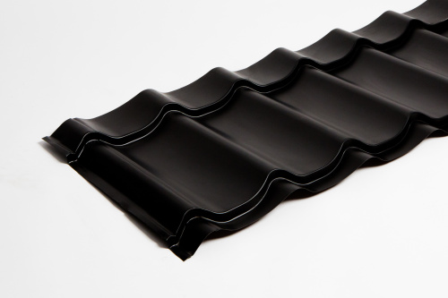 Металлочерепица Монтеррей классик оцинкованная с полимерным покрытием 0.5x1180мм  RAL 9005