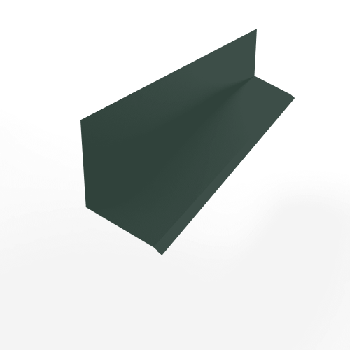 Планка примыкания к стене верхняя для фасада оцинкованная с порошковым покрытием 0,45мм RAL 6005