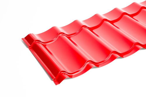 Металлочерепица Монтеррей классик оцинкованная с полимерным покрытием 0.45x1180мм  RAL 5002 фото 5