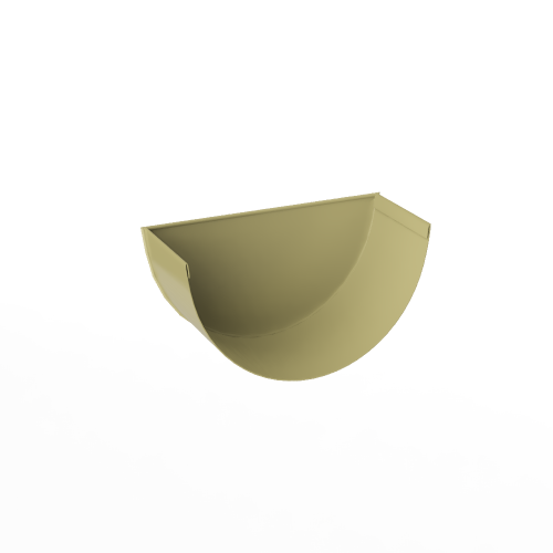 Заглушка желоба водосточного оцинкованная порошок ф120мм RAL 1000