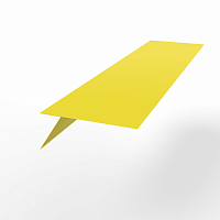 Планка карнизная оцинкованная с порошковым покрытием 0,45мм  RAL 1018