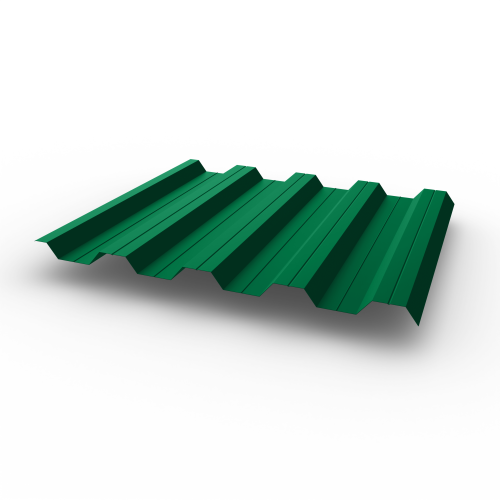 Профнастил НС44 (RAL 6029) 0,45х1047мм оцинкованный, с полимерным покрытием (Полиэстер)