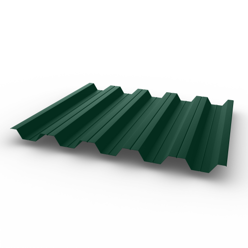 Профнастил НС35 - 0,7 - RAL 6028 оцинкованный, с полимерным покрытием (Полиэстер)